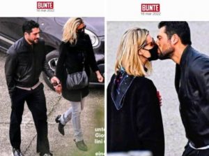 Hunziker e Angiolini, il bacio